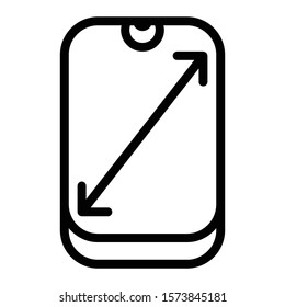 smartphone icon outline vector design