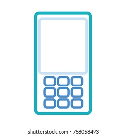 smartphone icon over white background vector illustration