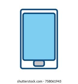 smartphone icon over white background vector illustration