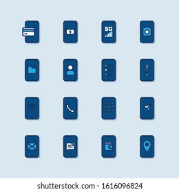 Smartphone Icon Pack Line Vector Set