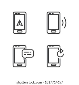 Smartphone icon pack message and call 