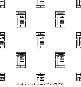 smartphone icon pattern. Seamless smartphone pattern on white background.