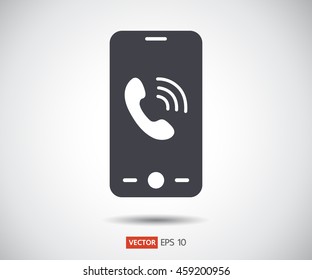 smartphone icon, phone call logo vector illustration