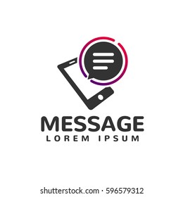 Smartphone icon. Phone icon. Message icon. Mobile icon. Communication, Speak, Speech Bubble, Talk logo. Chat bubble logo. Company, Corporate, Finance, Union, Corporate, Business, Web, App sign.