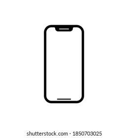 Smartphone-Symbol. Telefonsymbol. Mobile Vektorgrafik. Piktogramm für Mobiltelefone. Telefonisches Symbol für Ihre Website-Design, Logo, App, Benutzeroberfläche. EPS10.
