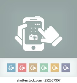Smartphone icon. Photographing.