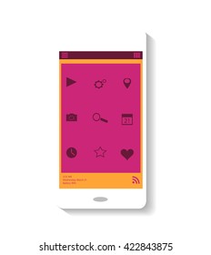 Smartphone icon pink theme