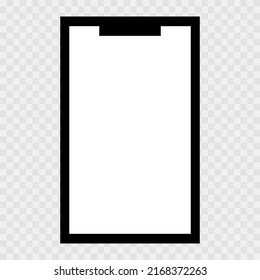 Smartphone icon in pixel art style isolated on transparent background. Vector EPS 10
