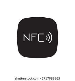 Smartphone icon placed next to the NFC wireless symbol.