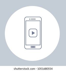 Smartphone Icon With Play Button On The Screen