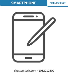 Smartphone Icon. Professional, pixel perfect icons optimized for both large and small resolutions. EPS 8 format. 12x size for preview.