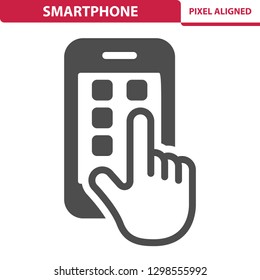 Smartphone Icon. Professional, pixel perfect icon, EPS 10 format.