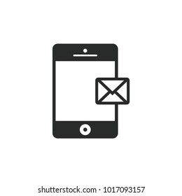 Smartphone icon. Receiving mail symbol modern, simple, vector, icon for website design, mobile app, ui. Vector Illustration