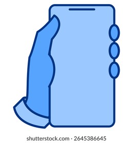 Icono de teléfono inteligente representado por el estilo Smartphone Blue.