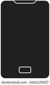 Smartphone icon representing mobile device, app usage, or communication tool with transparent background