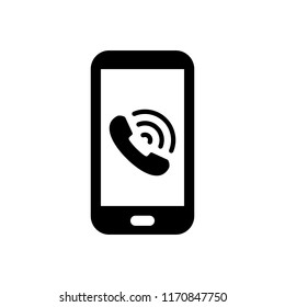 Smartphone icon screen displaying call cellphone