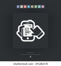 Smartphone icon. Send mail.