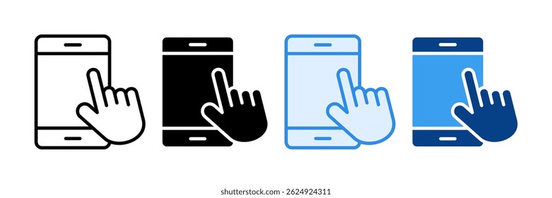 Smartphone-Symbol Sammlung mit mehreren Stilen festlegen