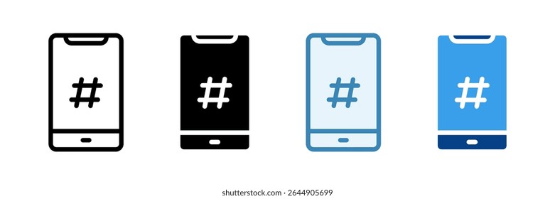 Smartphone Icon Set Multiple Style Collection