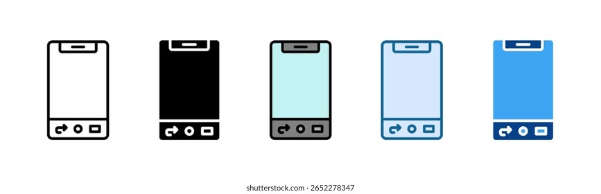 Ícone de Smartphone Definir Coleção de Vários Estilos