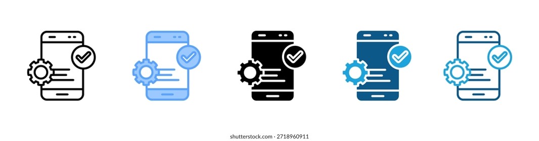 Conjunto de iconos de smartphone colección de estilo múltiple