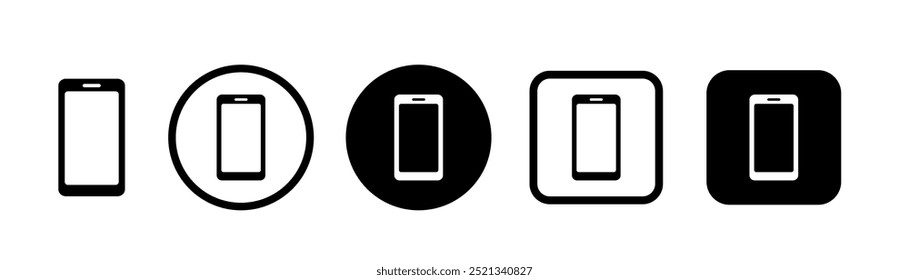 Smartphone icon set. Telephone call sign. Contact us symbol.  Smartphone icon set. 