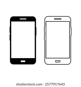 Smartphone icon set. Vector illustration.