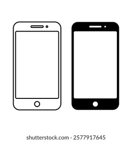 Smartphone icon set. Vector illustration.