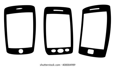 smartphone icon set, vector illustration