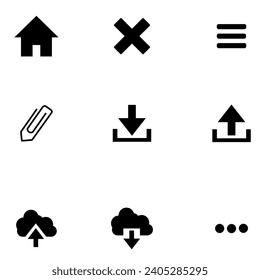 conjunto de iconos de smartphone conjunto de iconos web conjunto de iconos de móvil