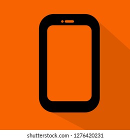 smartphone icon with shadow; vector illustration