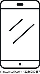 Smartphone-Symbol. Einfaches Flachdesign. Vektorkunst