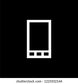 Smartphone icon simple flat style vector illustration.
