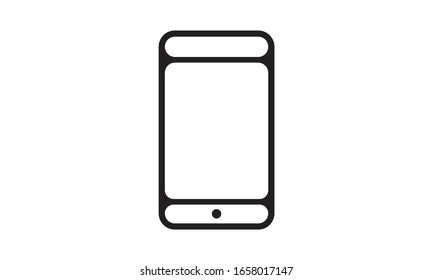 smartphone icon. simple flat vector stock illustration. black color isolated on white background. telephone or phone eps 10