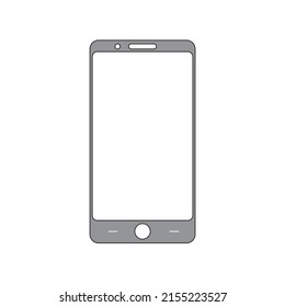 Smartphone-Symbol. Einfaches Telefonlogo mit leerem Bildschirm.