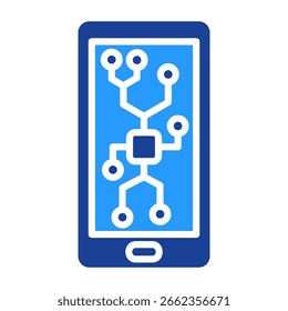 Icono de teléfono inteligente Colección de un solo Vector