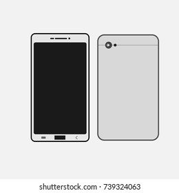 smartphone icon in the style flat design. stock vector illustration eps10