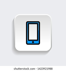 Smartphone icon symbol of gadget or device with modern flat style icon for web site design, logo, app, UI isolated on white background. Vector illustration