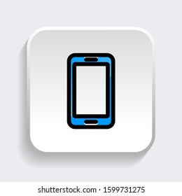 smartphone icon. Symbol of Gadget or Device with trendy flat line style icon for web site design, logo, app, UI isolated on white background. vector illustration eps 10