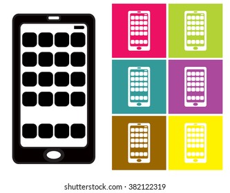 smartphone icon symbol vector image