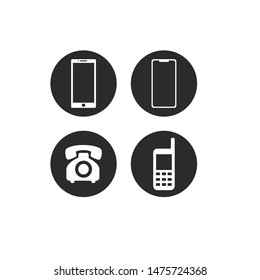 Smartphone icon template color editable. Smartphone symbol vector sign isolated on white background.
