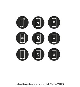 Smartphone icon template color editable. Smartphone symbol vector sign isolated on white background.
