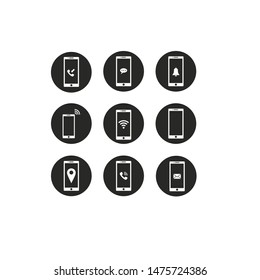 Smartphone icon template color editable. Smartphone symbol vector sign isolated on white background.