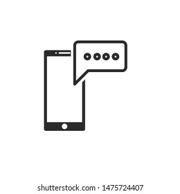 Smartphone icon template color editable. Smartphone symbol vector sign isolated on white background.