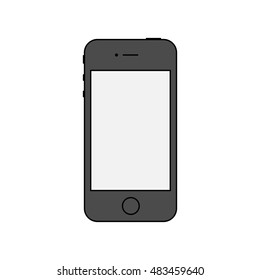 smartphone icon in thin line design style isolated on white background. mobile phone symbol. stock vector illustration