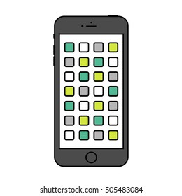 smartphone icon in thin line design style isolated on white background. mobile phone symbol. stock vector illustration