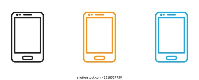 Ícone Smartphone Conjunto de ilustrações de linha fina