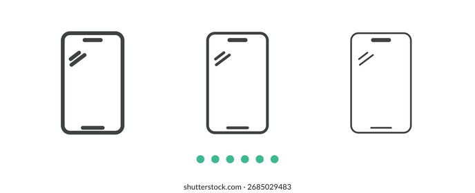 Ícone do smartphone. Vetor de ícone de linha fina