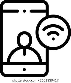 smartphone icon. Thin Linear Style Design Isolated On White Background