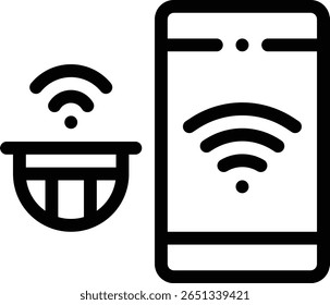 smartphone icon. Thin Linear Style Design Isolated On White Background